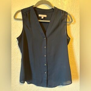 Banana Republic Navy Sleeveless Blouse size 6P